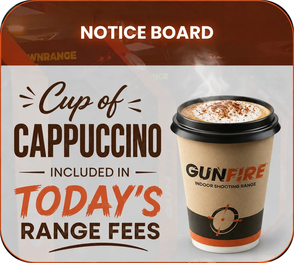 A cup of cappuccino is included in today's range fees.